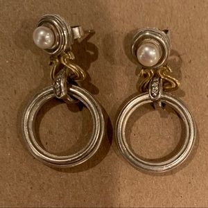 Slane and Slane pearl and diamond earrings